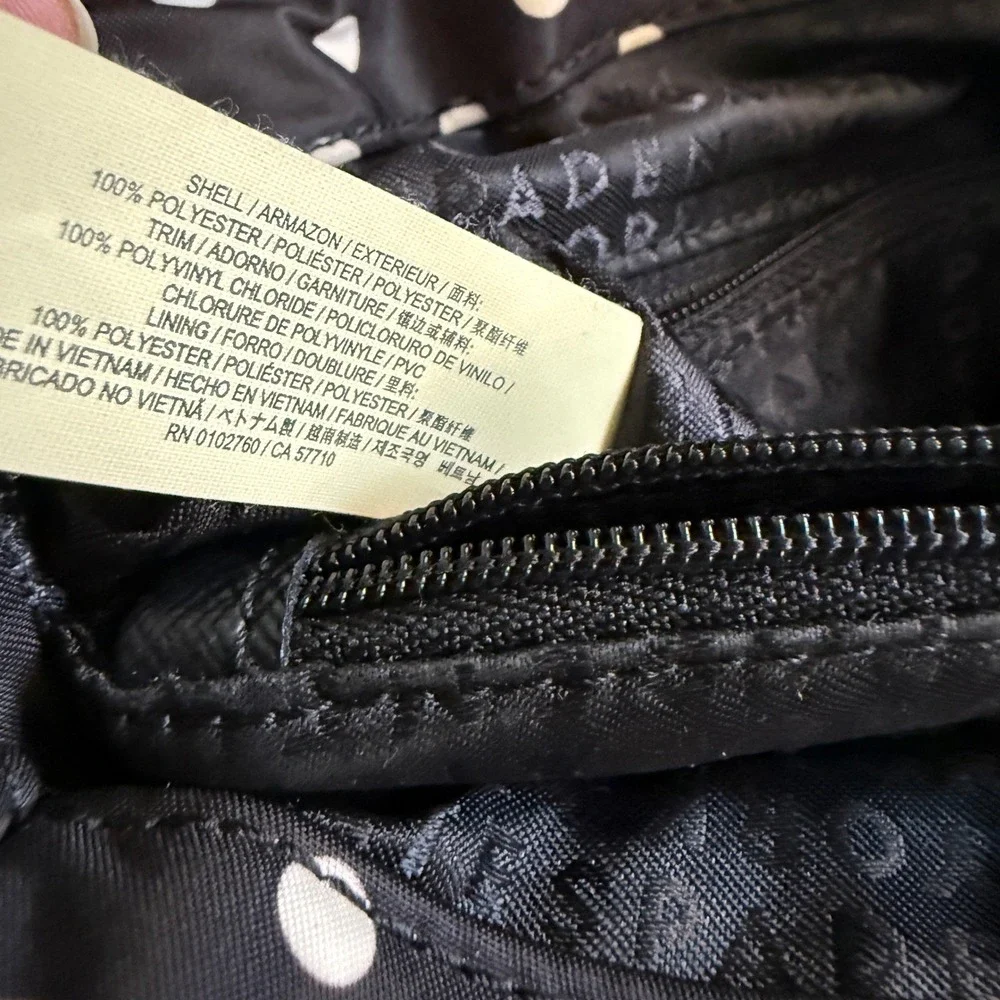Kate Spade New York Polka Dot Nylon Tote Bag‎ Black White